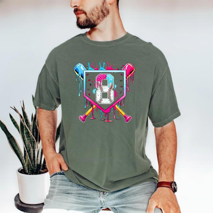 8th Birthday Boys Baseball Ice Cream Drip Boys Baseball Men's Comfort Colors T-Shirt 8th Birthday Boys Baseball Ice Cream Drip Boys Baseball Men's Comfort Colors T-Shirt