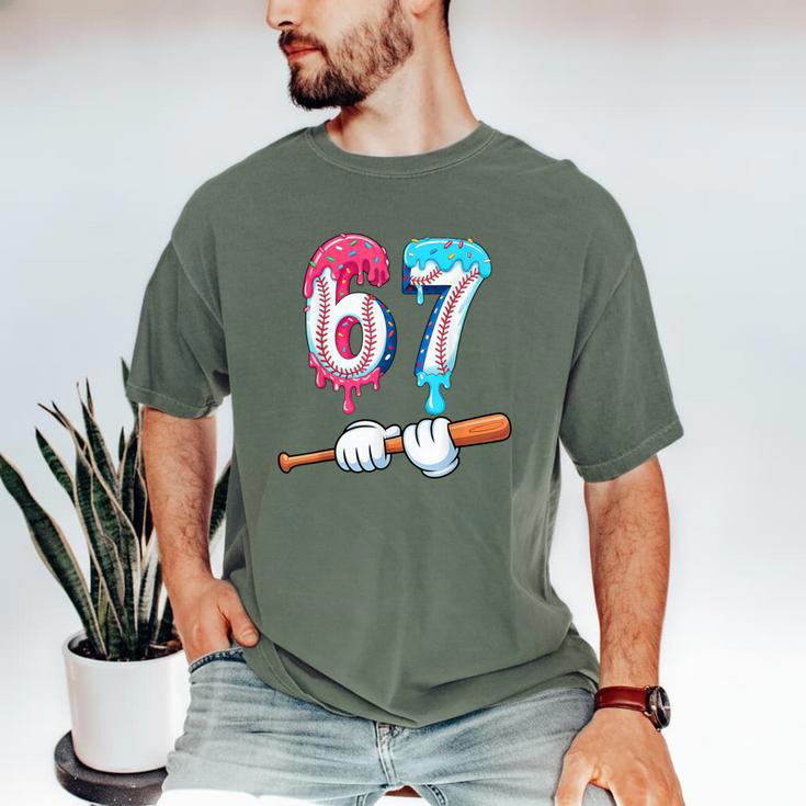Baseball 67 Ice Cream Drip Six Seven Boys Men's Comfort Colors T-Shirt Baseball 67 Ice Cream Drip Six Seven Boys Men's Comfort Colors T-Shirt