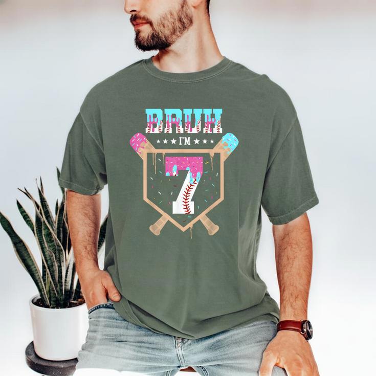 Baseball 7 Year Old Ice Cream Drip 7th Birthday Boys Player Men's Comfort Colors T-Shirt Baseball 7 Year Old Ice Cream Drip 7th Birthday Boys Player Men's Comfort Colors T-Shirt