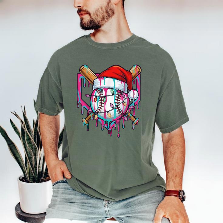 Baseball Christmas Santa Hat Baseball Christmas Drip Men's Comfort Colors T-Shirt Baseball Christmas Santa Hat Baseball Christmas Drip Men's Comfort Colors T-Shirt