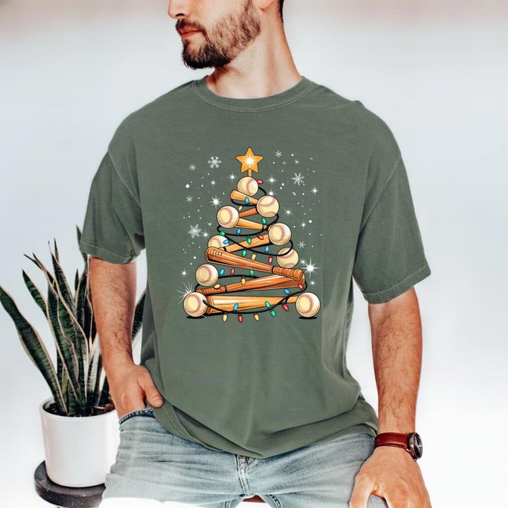 Baseball Christmas Tree Light Xmas Baseball Men's Comfort Colors T-Shirt Baseball Christmas Tree Light Xmas Baseball Men's Comfort Colors T-Shirt