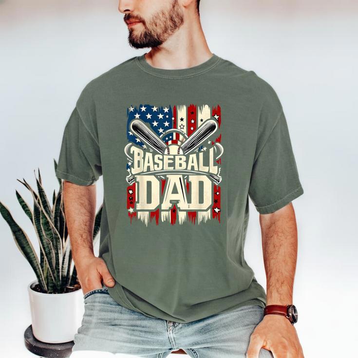 Baseball Dad American USA Flag Dada Men Baseball Fathers Day Men's Comfort Colors T-Shirt Baseball Dad American USA Flag Dada Men Baseball Fathers Day Men's Comfort Colors T-Shirt