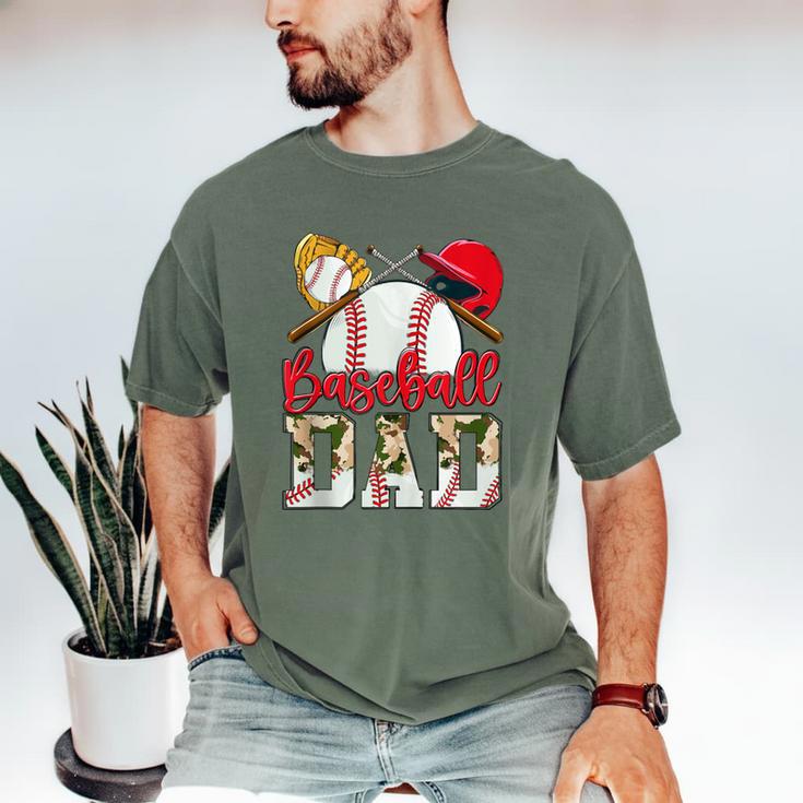 Baseball Dad Camo Husband Fathers Day Player Coach Dad Son Men's Comfort Colors T-Shirt Baseball Dad Camo Husband Fathers Day Player Coach Dad Son Men's Comfort Colors T-Shirt