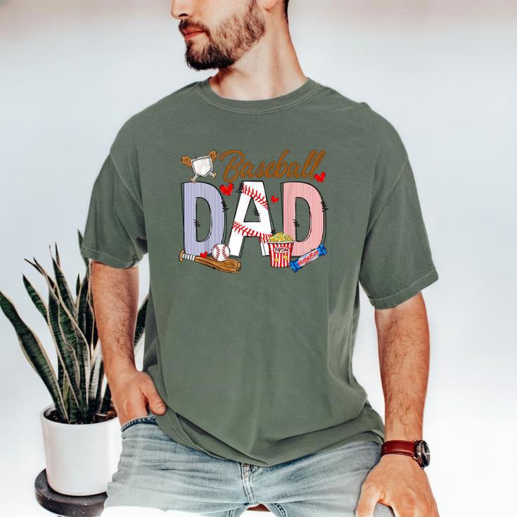 Baseball Dad Game Day Sport Lovers Baseball Fathers Day Men's Comfort Colors T-Shirt