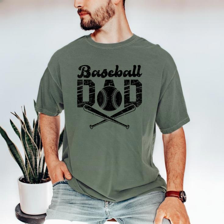 Baseball Dad Happy Fathers Day For Men Wife Daughter Son Men's Comfort Colors T-Shirt