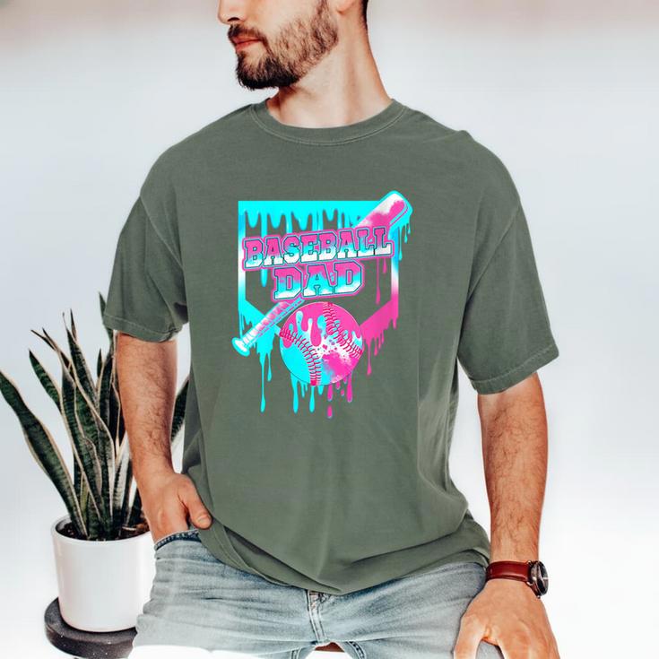 Baseball Dad Home Plate Ice Cream Drip Father's Day Men's Comfort Colors T-Shirt Baseball Dad Home Plate Ice Cream Drip Father's Day Men's Comfort Colors T-Shirt