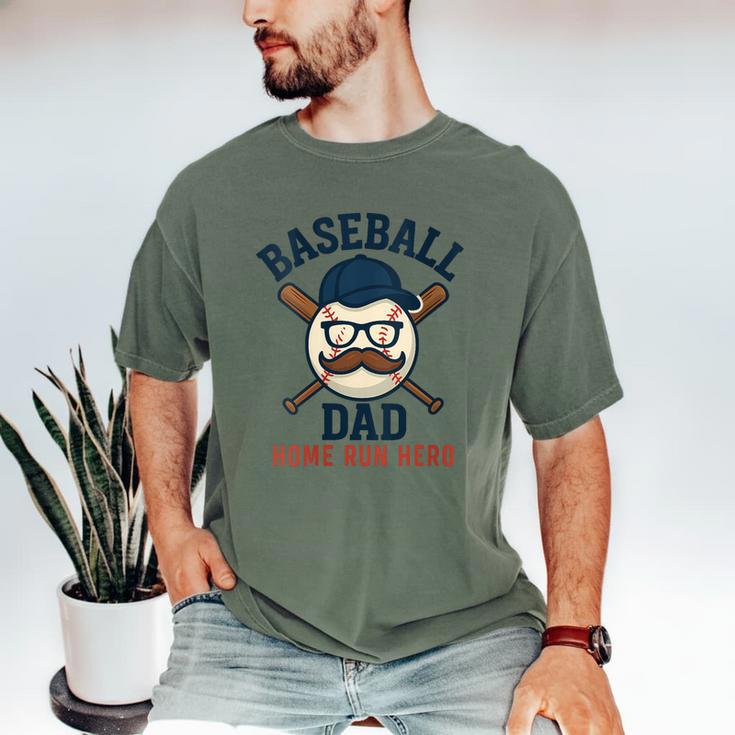Baseball Dad Home Run Hero For Sports Dad Coach Men's Comfort Colors T-Shirt Baseball Dad Home Run Hero For Sports Dad Coach Men's Comfort Colors T-Shirt