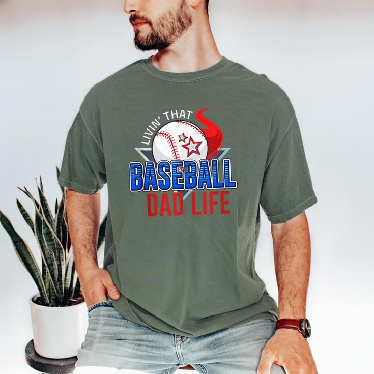 Baseball Dad Life Happy Fathers Day Dad Daddy Baseball Lover Men's Comfort Colors T-Shirt Baseball Dad Life Happy Fathers Day Dad Daddy Baseball Lover Men's Comfort Colors T-Shirt