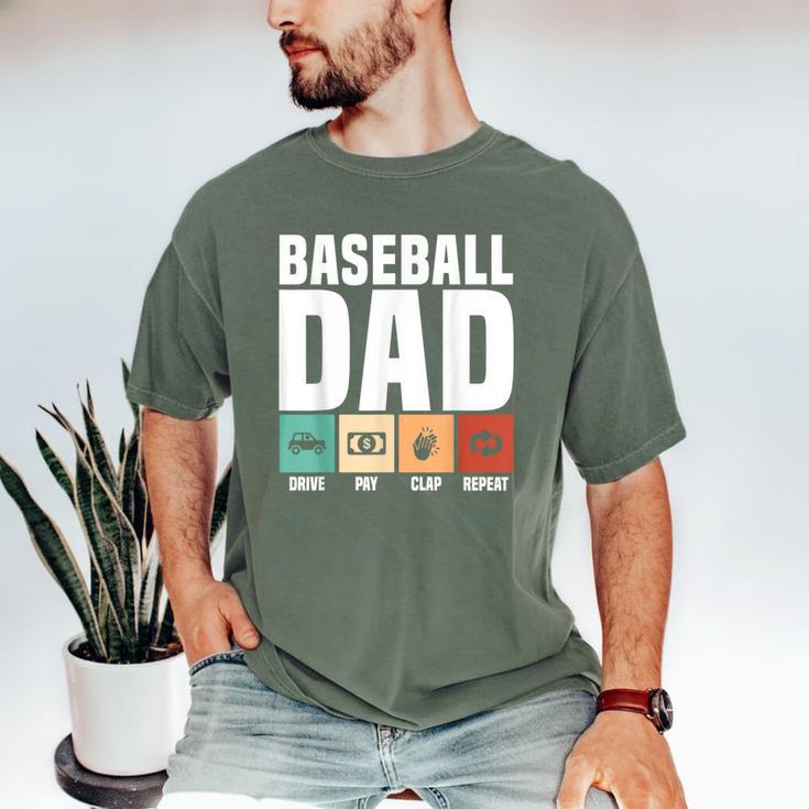 Baseball Dad Proud Little Slugger Father Humor Men's Comfort Colors T-Shirt Baseball Dad Proud Little Slugger Father Humor Men's Comfort Colors T-Shirt