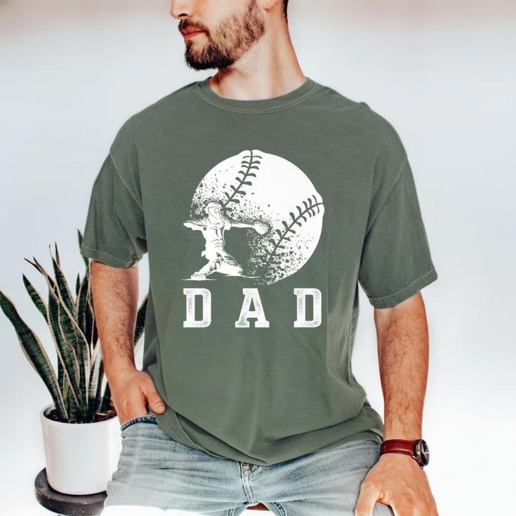 Baseball Dad Softball Daddy Sports Lovers Father's Day Premium Men's Comfort Colors T-Shirt Baseball Dad Softball Daddy Sports Lovers Father's Day Premium Men's Comfort Colors T-Shirt