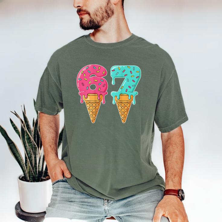 Baseball Drip Ice Cream 67 Baseball Men's Comfort Colors T-Shirt