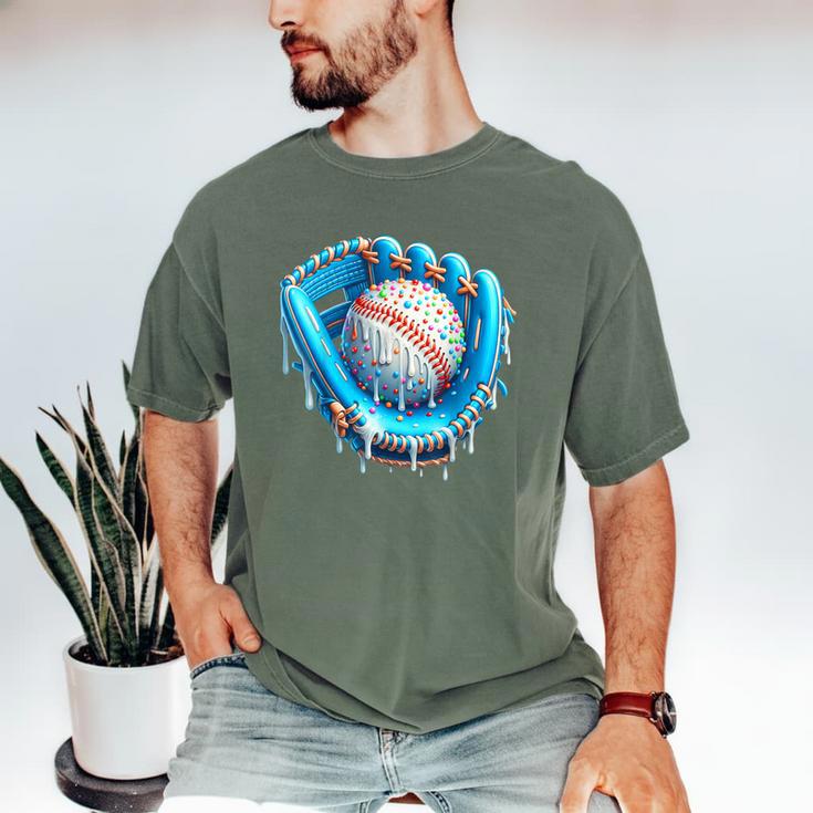 Baseball Drip Ice Cream Glove With Sprinkles Ball Boys Youth Men's Comfort Colors T-Shirt Baseball Drip Ice Cream Glove With Sprinkles Ball Boys Youth Men's Comfort Colors T-Shirt