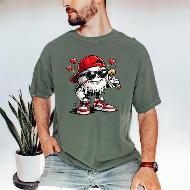 Baseball Drip Ice Cream Valentine’s Day Boys Kids Men's Comfort Colors T-Shirt Baseball Drip Ice Cream Valentine’s Day Boys Kids Men's Comfort Colors T-Shirt
