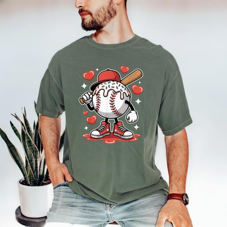 Baseball Drip Valentine Boys Women Men Hearts Sport Love Men's Comfort Colors T-Shirt