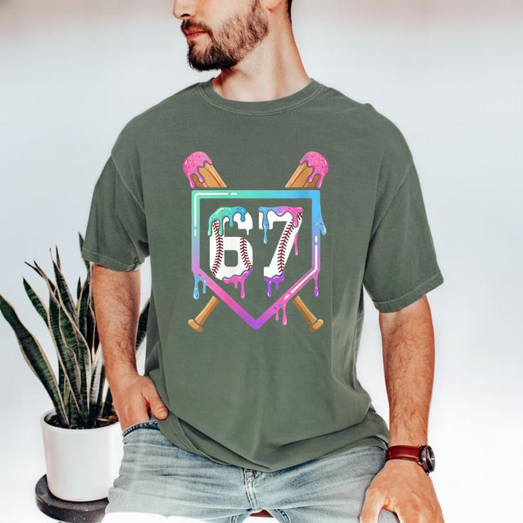 Baseball Ice Cream Drip 67 Player Dabbing Six Seven Boys Men's Comfort Colors T-Shirt Baseball Ice Cream Drip 67 Player Dabbing Six Seven Boys Men's Comfort Colors T-Shirt