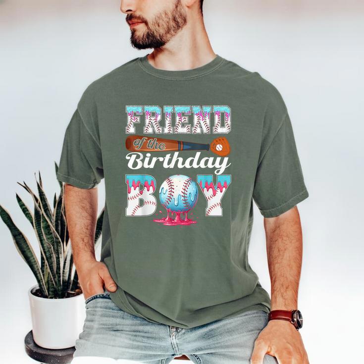 Baseball Ice Cream Drip Friend Of The Birthday Boy Men's Comfort Colors T-Shirt Baseball Ice Cream Drip Friend Of The Birthday Boy Men's Comfort Colors T-Shirt