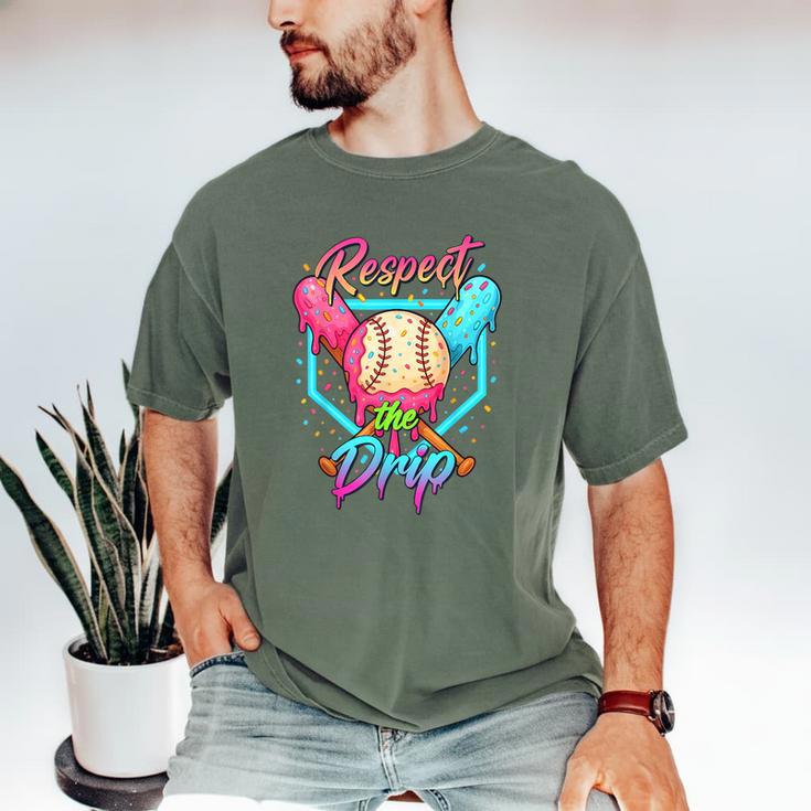 Baseball Ice Cream Drip Number 67 Player 67 Respect The Drip Men's Comfort Colors T-Shirt Baseball Ice Cream Drip Number 67 Player 67 Respect The Drip Men's Comfort Colors T-Shirt