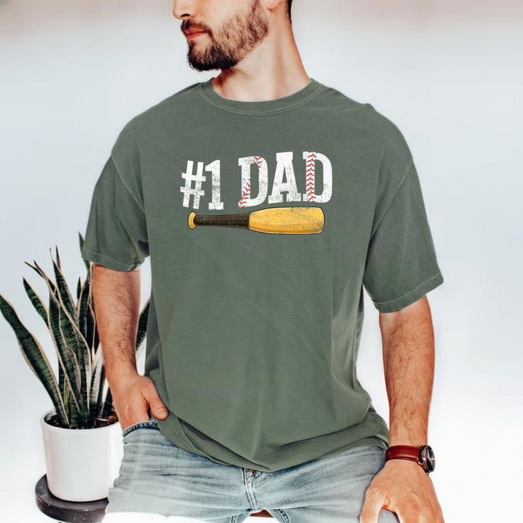 Baseball Player Dad Papa Number One Baseball Dad Fathers Day Premium Men's Comfort Colors T-Shirt Baseball Player Dad Papa Number One Baseball Dad Fathers Day Premium Men's Comfort Colors T-Shirt