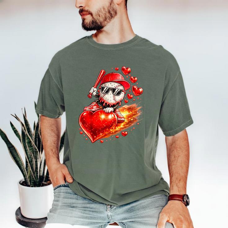 Baseball Valentine's Day Drip Ice Cream Team Men's Comfort Colors T-Shirt Baseball Valentine's Day Drip Ice Cream Team Men's Comfort Colors T-Shirt
