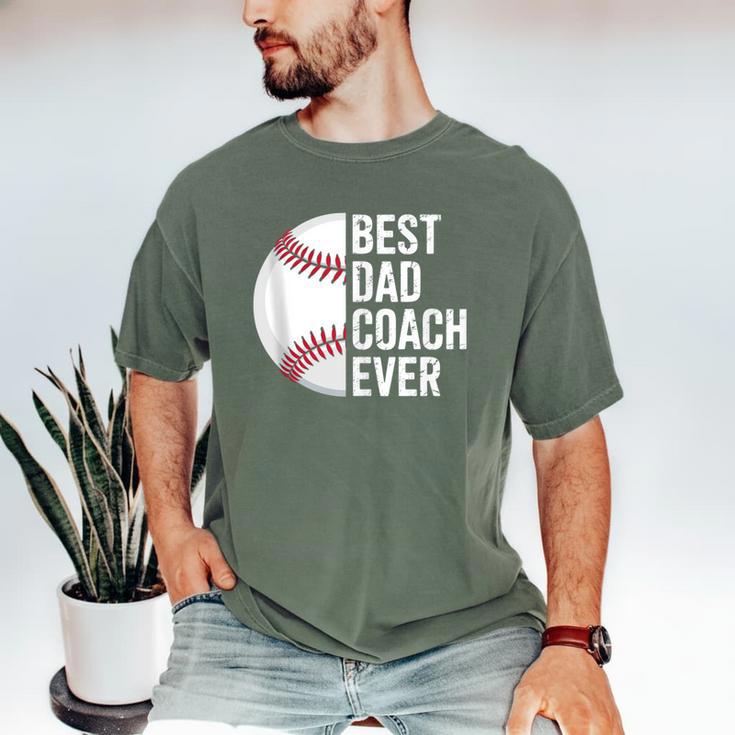 Best Baseball Dad Coach Ever Retro Father Baseball Coach Dad Men's Comfort Colors T-Shirt Best Baseball Dad Coach Ever Retro Father Baseball Coach Dad Men's Comfort Colors T-Shirt