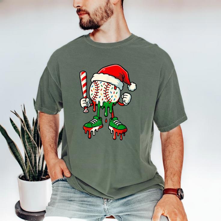 Christmas Baseball Drip For Boys Ice Cream Drip Baseball Men's Comfort Colors T-Shirt