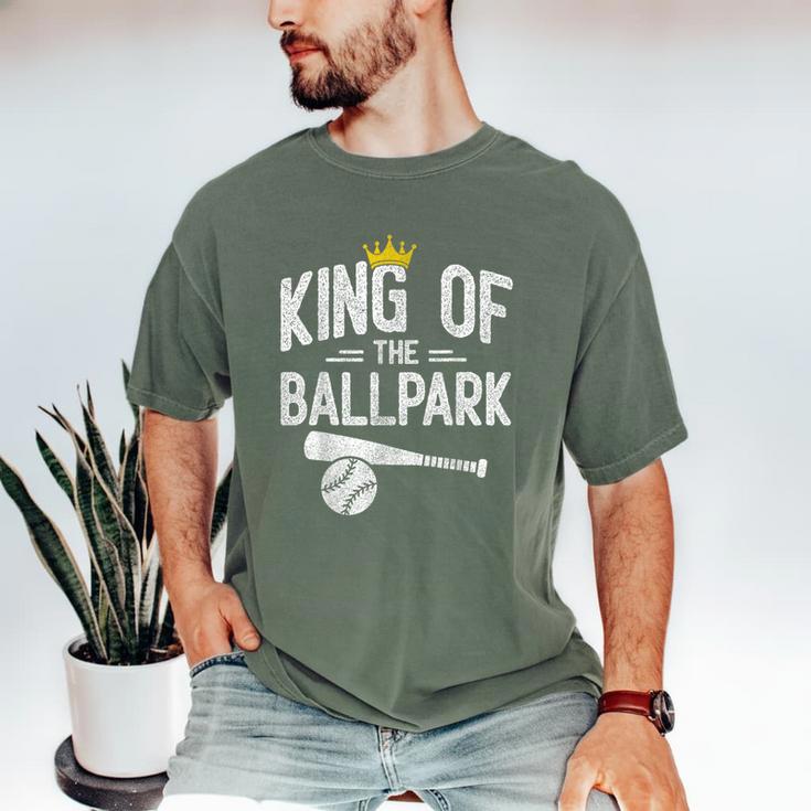 Dad Baseball For Men Baseball Dad King Of Ballpark Men's Comfort Colors T-Shirt Dad Baseball For Men Baseball Dad King Of Ballpark Men's Comfort Colors T-Shirt