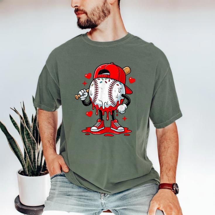 Game Day Baseball Drip Valentine Hearts Sport Lover Men's Comfort Colors T-Shirt Game Day Baseball Drip Valentine Hearts Sport Lover Men's Comfort Colors T-Shirt