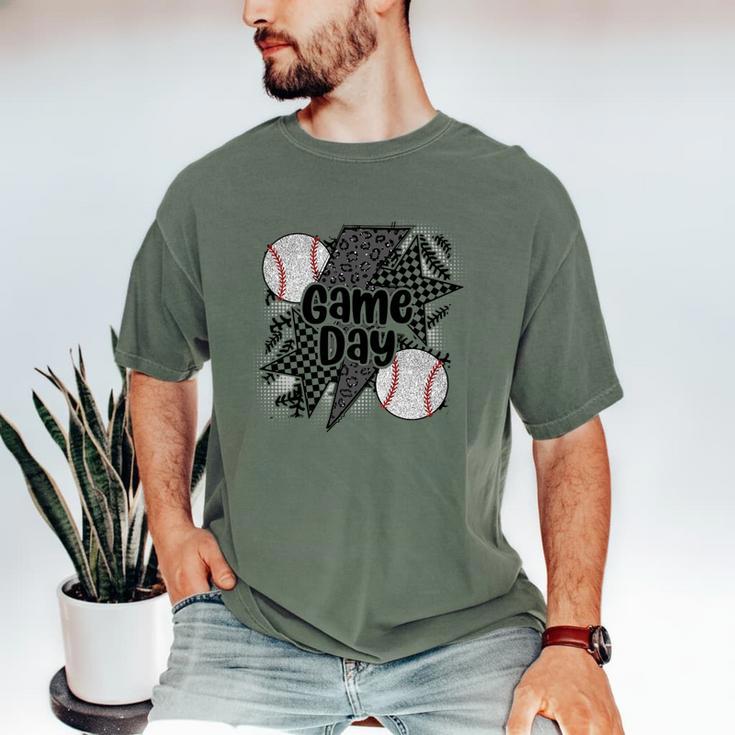 Game Day Baseball Retro Checkered Baseball Men's Comfort Colors T-Shirt Game Day Baseball Retro Checkered Baseball Men's Comfort Colors T-Shirt