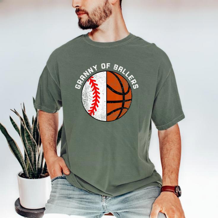 Granny Of Ballers Baseball Basketball Grandma Granny Men's Comfort Colors T-Shirt