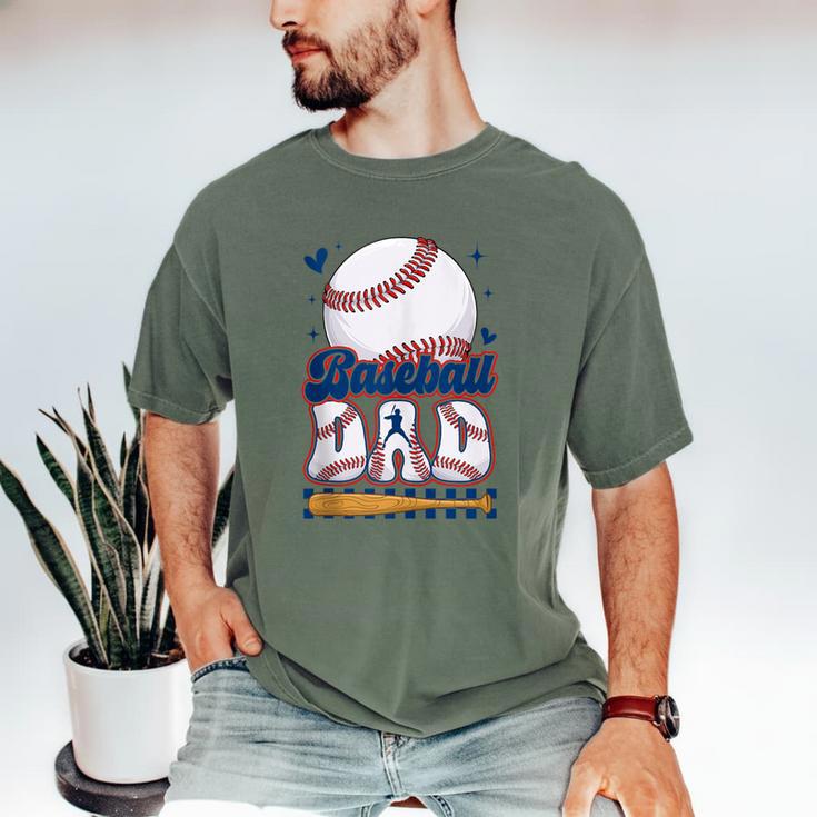 Groovy Baseball Dad Daddy Father Happy Fathers Day Men Guys Men's Comfort Colors T-Shirt Groovy Baseball Dad Daddy Father Happy Fathers Day Men Guys Men's Comfort Colors T-Shirt
