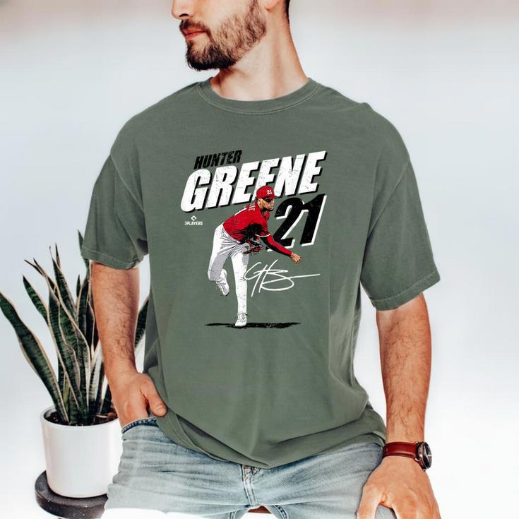 Hunter Greene Cincinnati MLB Baseball Players MLBHGR204M Men's Comfort Colors T-Shirt Hunter Greene Cincinnati MLB Baseball Players MLBHGR204M Men's Comfort Colors T-Shirt
