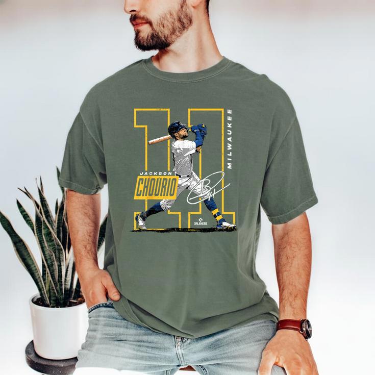Jackson Chourio Milwaukee MLB Baseball Player MLBJCH202M Men's Comfort Colors T-Shirt Jackson Chourio Milwaukee MLB Baseball Player MLBJCH202M Men's Comfort Colors T-Shirt