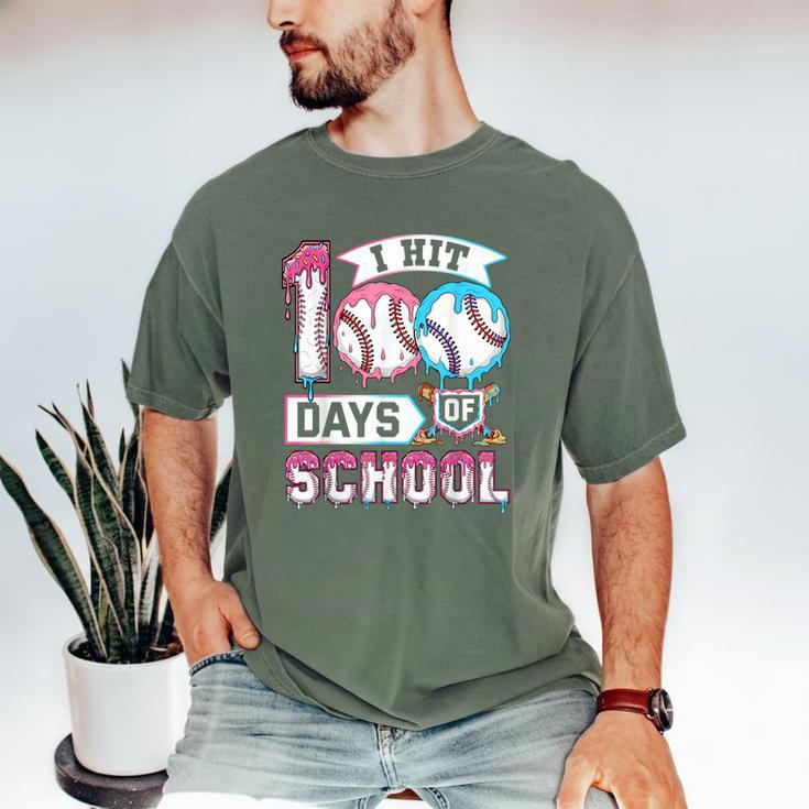 Kids 100 Days Of School Boys 100th Day Baseball Drip Toddler Men's Comfort Colors T-Shirt Kids 100 Days Of School Boys 100th Day Baseball Drip Toddler Men's Comfort Colors T-Shirt