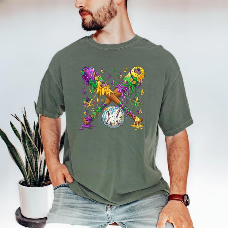 Mardi Gras Baseball Drip Shirt Cool Dripping Baseball Drip Men's Comfort Colors T-Shirt Mardi Gras Baseball Drip Shirt Cool Dripping Baseball Drip Men's Comfort Colors T-Shirt