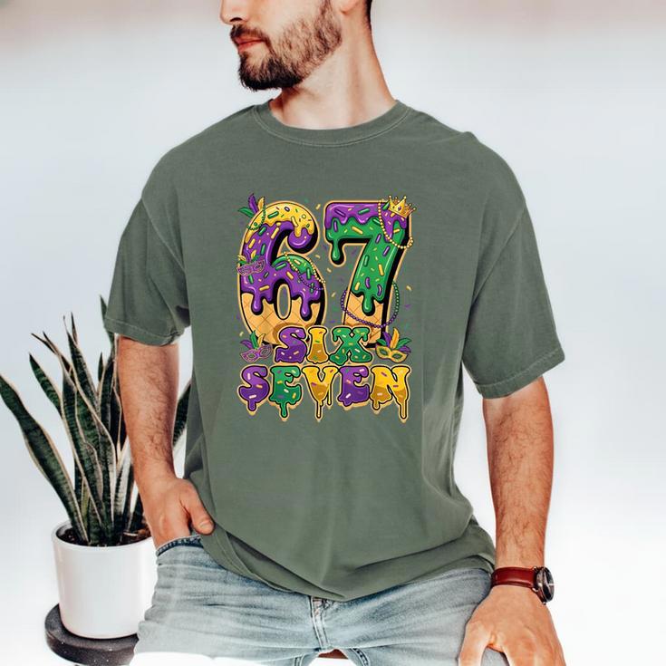 Mardi Gras Six Seven Baseball Drip Number 6 7 Meme Men's Comfort Colors T-Shirt Mardi Gras Six Seven Baseball Drip Number 6 7 Meme Men's Comfort Colors T-Shirt