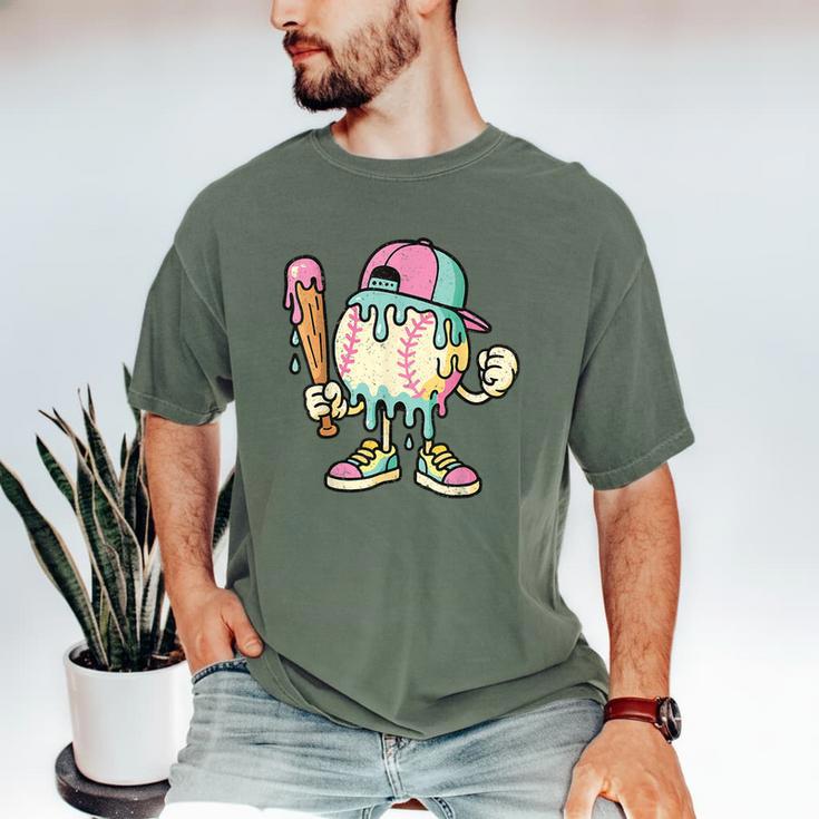 Melted Ice-Cream Baseball Mascot Pastel Pop Men's Comfort Colors T-Shirt