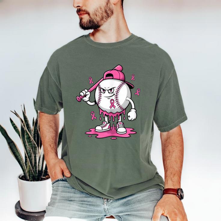Pink Ribbon Baseball Breast Cancer Awareness Men's Comfort Colors T-Shirt Pink Ribbon Baseball Breast Cancer Awareness Men's Comfort Colors T-Shirt