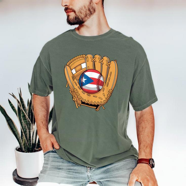 Puerto Rican Flag Baseball Player Boricua Pride Beisbol PR Men's Comfort Colors T-Shirt Puerto Rican Flag Baseball Player Boricua Pride Beisbol PR Men's Comfort Colors T-Shirt