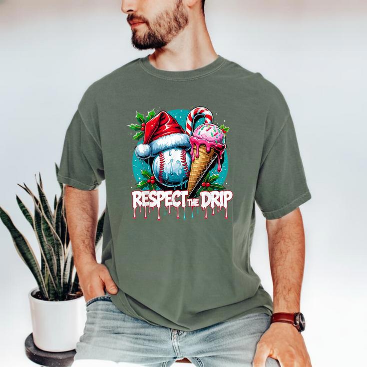 Respect The Drip Baseball Christmas Holiday Men's Comfort Colors T-Shirt