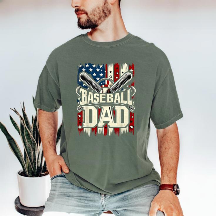 Retro American Flag Baseball Dad Father's Day Men's Comfort Colors T-Shirt Retro American Flag Baseball Dad Father's Day Men's Comfort Colors T-Shirt