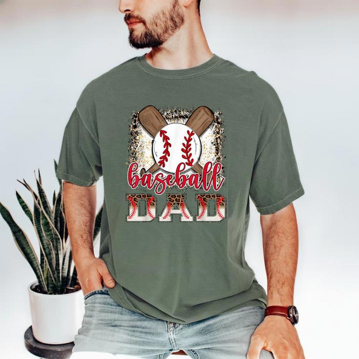 Retro Baseball Dad Leopard Proud Ball Dad Men's Comfort Colors T-Shirt Retro Baseball Dad Leopard Proud Ball Dad Men's Comfort Colors T-Shirt