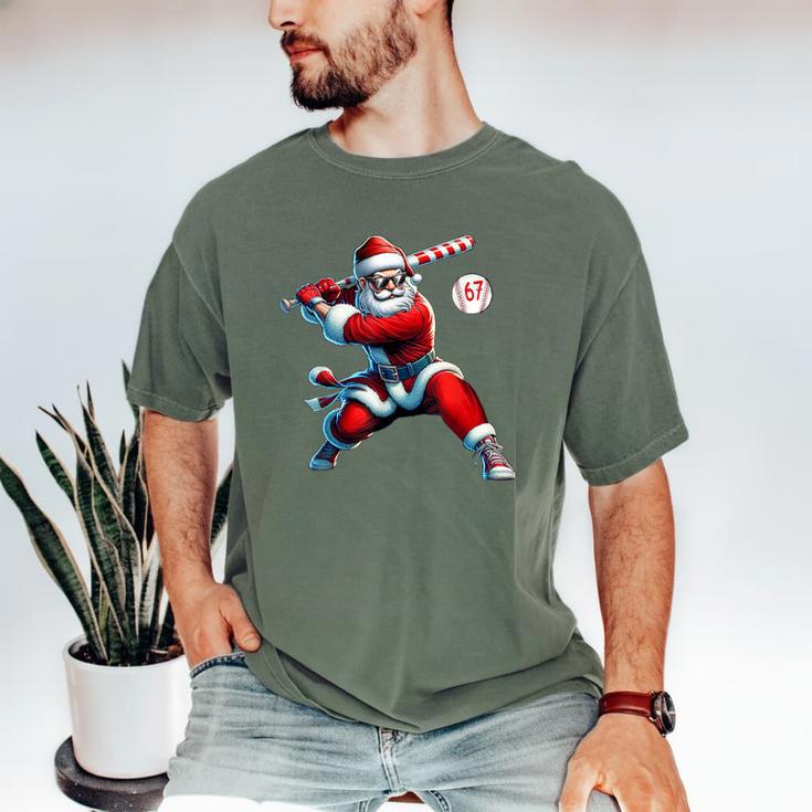 Santa Baseball Six Seven 6 7 Meme Christmas Men Boys Player Men's Comfort Colors T-Shirt