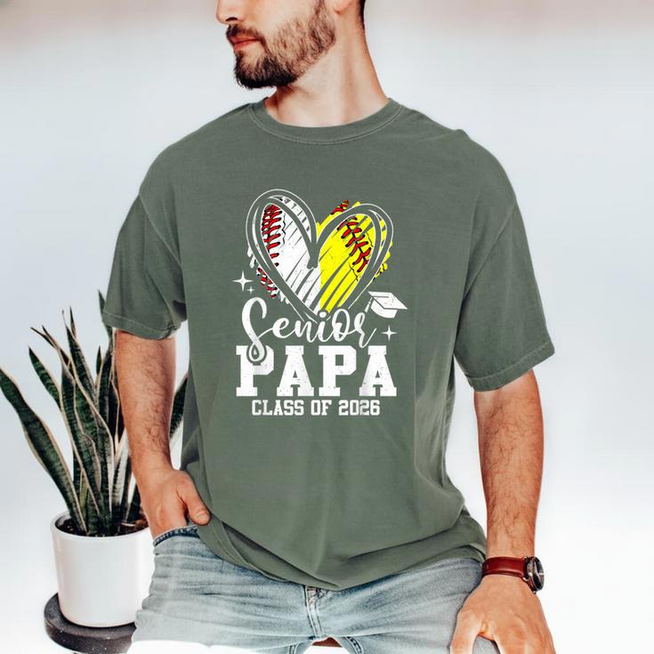 Senior Papa Class Of 2026 Baseball Softball Graduation Heart Men's Comfort Colors T-Shirt Senior Papa Class Of 2026 Baseball Softball Graduation Heart Men's Comfort Colors T-Shirt