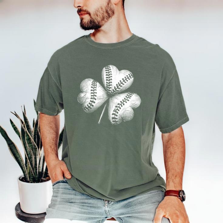 Shamrock Irish Green St Patrick's Baseball Softball Men's Comfort Colors T-Shirt Shamrock Irish Green St Patrick's Baseball Softball Men's Comfort Colors T-Shirt