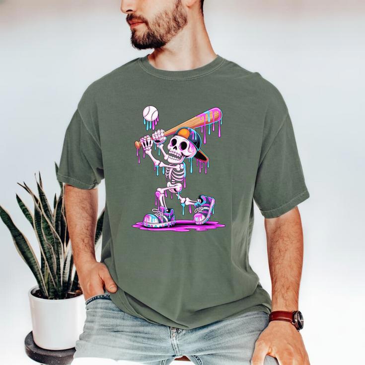 Skeleton Baseball Drip Boys Youth Kids Halloween Men's Comfort Colors T-Shirt Skeleton Baseball Drip Boys Youth Kids Halloween Men's Comfort Colors T-Shirt