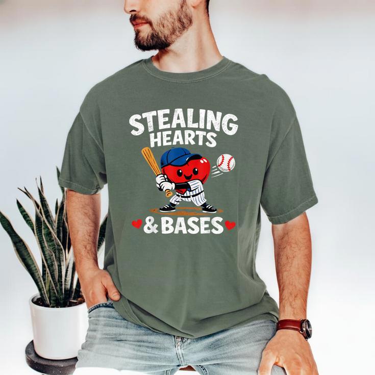 Stealing Hearts & Bases Valentine’s Day Baseball Love Men's Comfort Colors T-Shirt Stealing Hearts & Bases Valentine’s Day Baseball Love Men's Comfort Colors T-Shirt