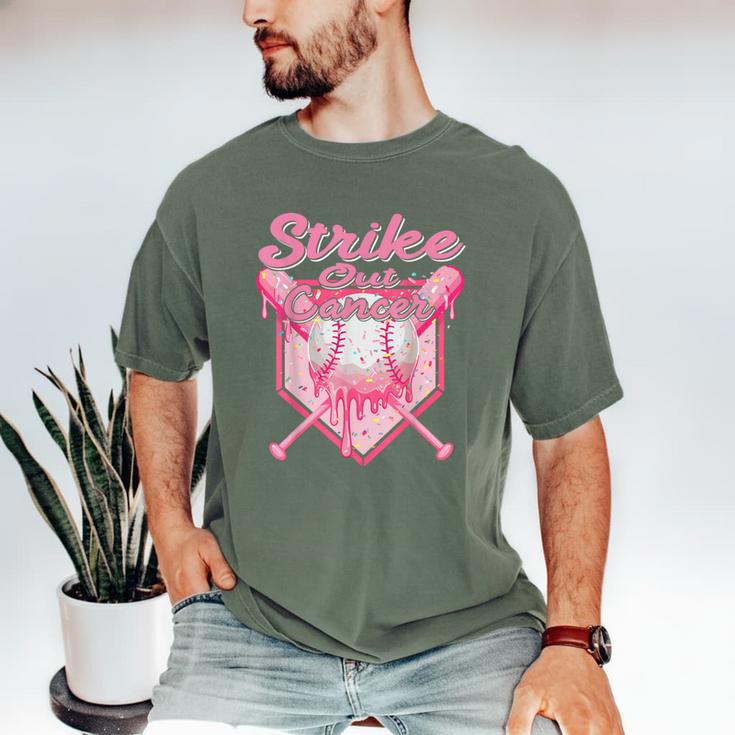 Strike Out Breast Cancer Baseball Drip For Boys Youth Men's Comfort Colors T-Shirt Strike Out Breast Cancer Baseball Drip For Boys Youth Men's Comfort Colors T-Shirt