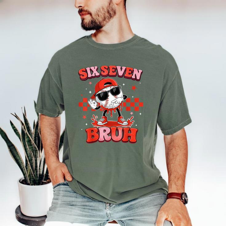 Valentines Day Baseball Six Seven 67 Meme Heart Baseball Dab Men's Comfort Colors T-Shirt