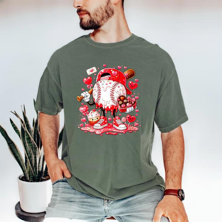 Women's Baseball Drip Ice Cream Boys Kids Youth Valentines Men's Comfort Colors T-Shirt