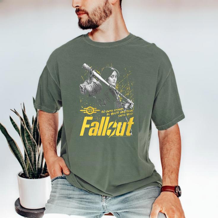 Women's Fallout TV Series Lucy Do Unto Others Baseball Bat Gamer Men's Comfort Colors T-Shirt